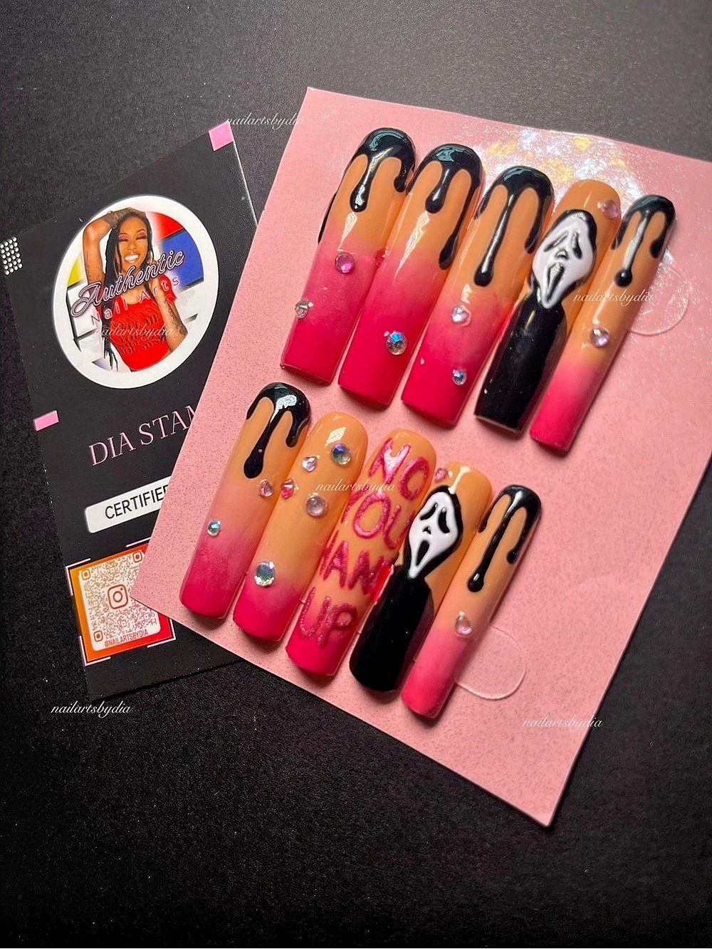 Custom Scream Ghostface Press-On Nails